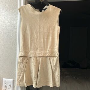 MOVING SALE Cream leather dress